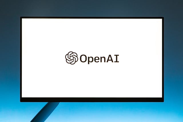Illustrative image OpenAI Text on TV Screen used in Accordemy®'s training on AI and HR: Future of Work