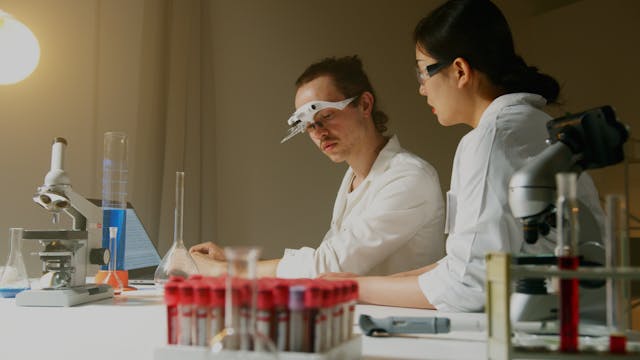 Illustrative image Scientists in the Laboratory used in Accordemy®'s training on Health Informatics