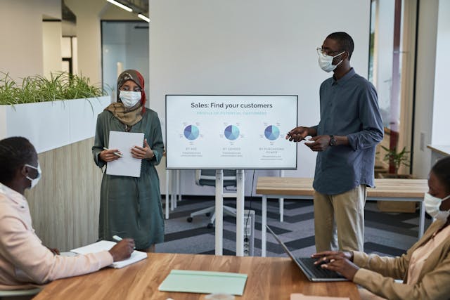 Illustrative image People Wearing Face Mas used in Accordemy®'s training on Population Health Management