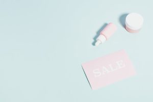 Illustrative image Pink Colored Beauty Products On Sale used in Accordemy®'s training on Health Promotion Best Practices for Policy Design