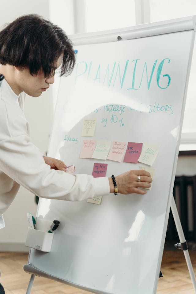 Illustrative image Man in White Long Sleeve Sweater used in Accordemy®'s training on PPP for longterm development