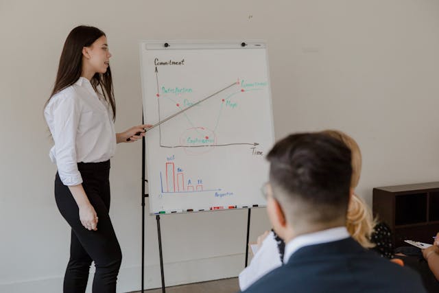 Illustrative image Woman in White Long Sleeve Shirt used in Accordemy®'s training on Accordemy® Certified Trainer Level 2