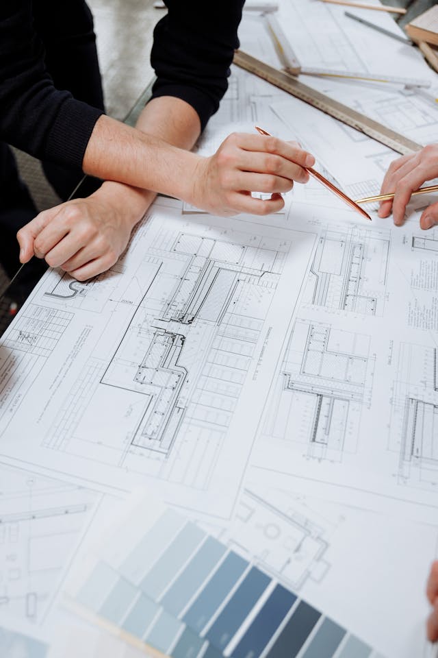 Illustrative image Close-Up Photo of an Architect Planning a Schematic Diagram used in Accordemy®'s training on The Why in Development Project Planning